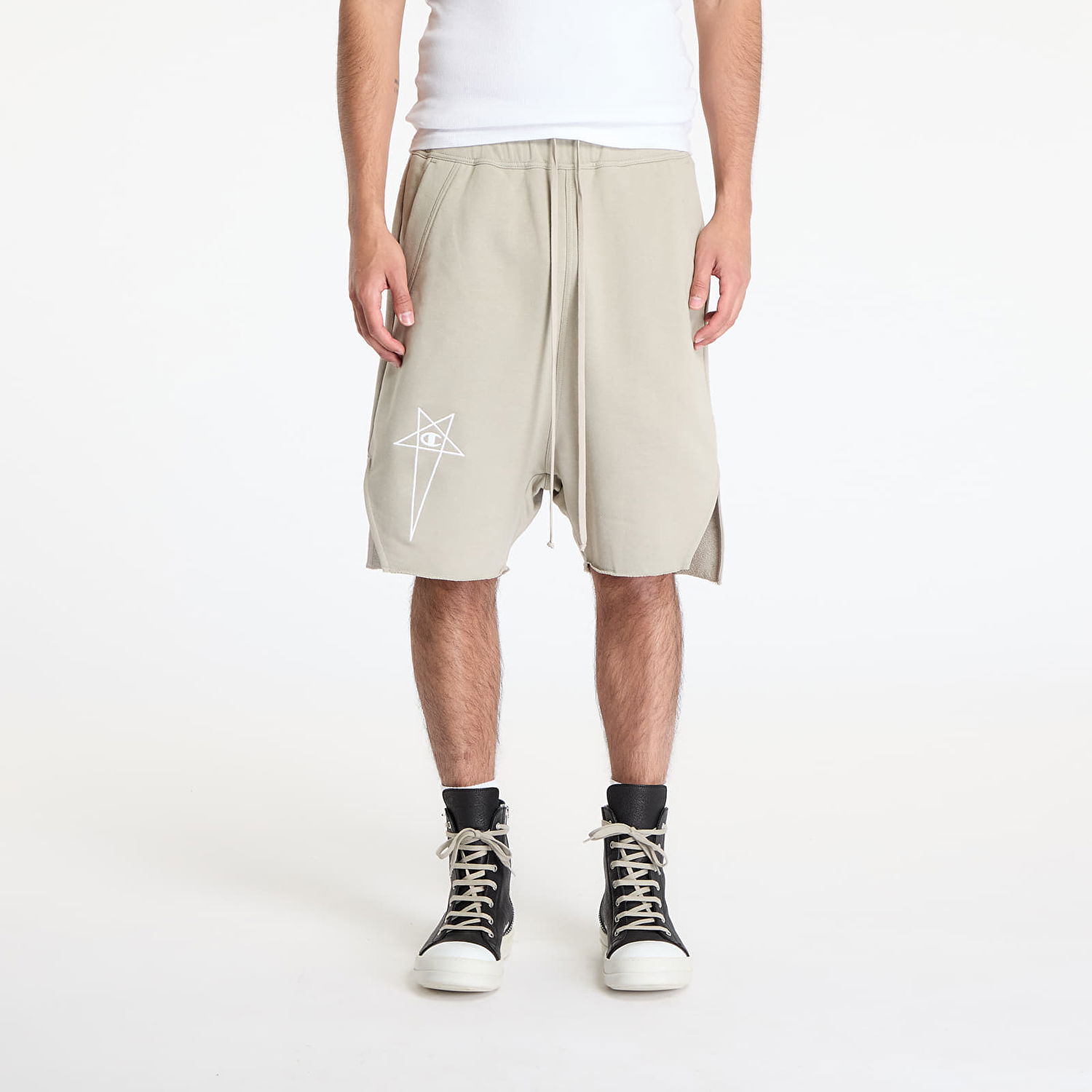 Šortky Rick Owens Rick Owens DRKSHDW x Champion Beveled Pods Shorts XXL Béžová | CM01E1688 CHFE 08, 0