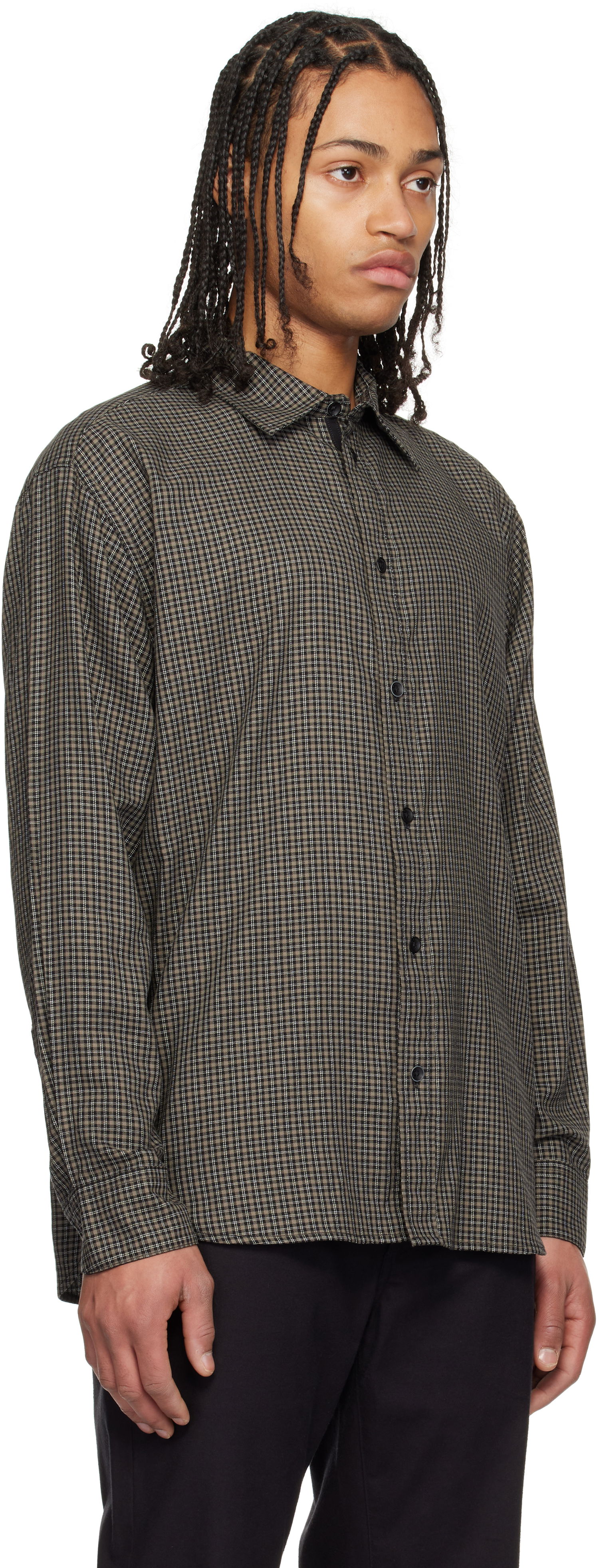 Košeľa rag & bone Rag & Bone Matthew Plaid Shirt Hnedá | MBW24HA003GHML, 1