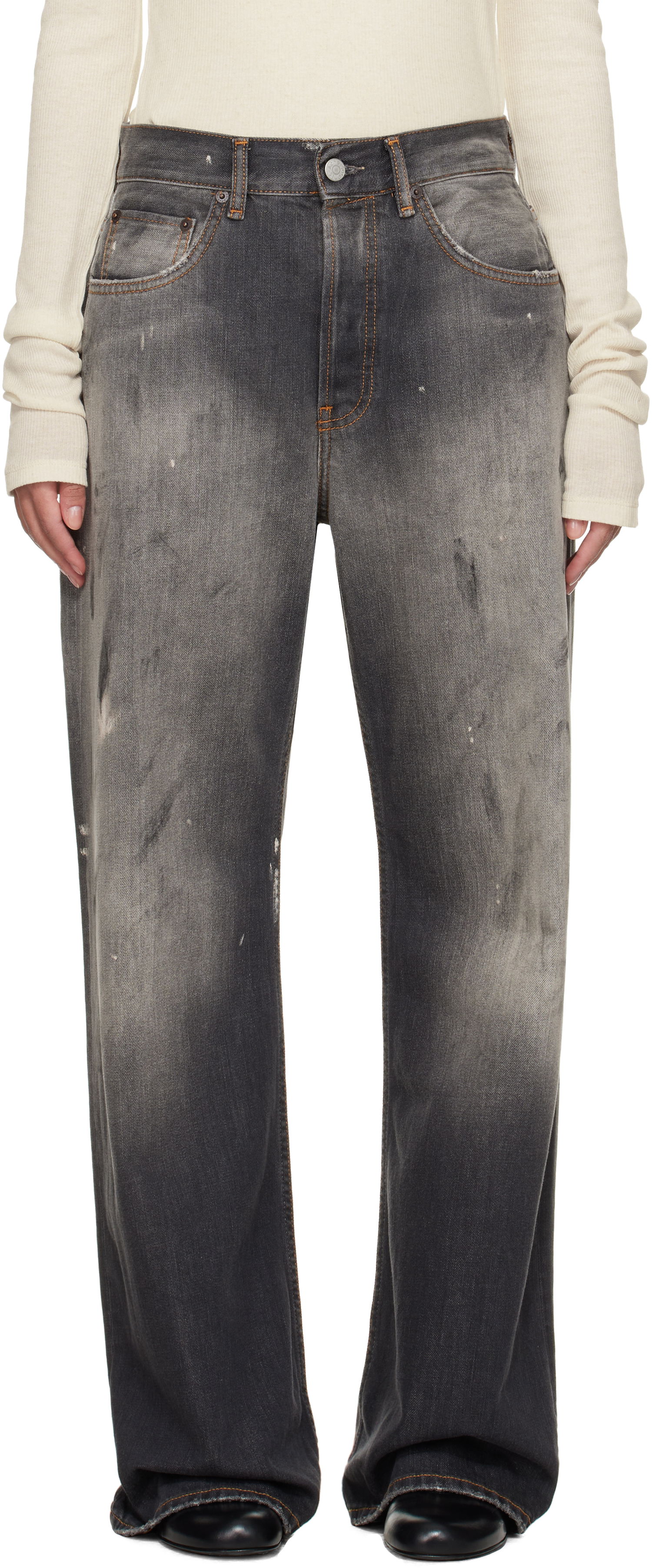 Džínsy Acne Studios Acne Studios Loose Fit Jeans Šedá | A00513-, 0