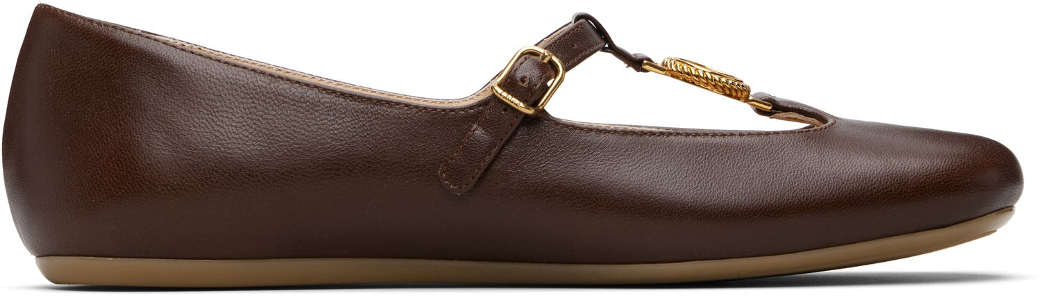 Tenisky a topánky CHLOÉ Leonore Ballerina Flats Hnedá | CH25W14XUO, 0