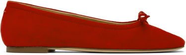 Oblečenie Aeyde Aeyde Delfina Suede Ballerina Flats Červená | A11-FL-MNLR8FL17-FW24-406-017, 0