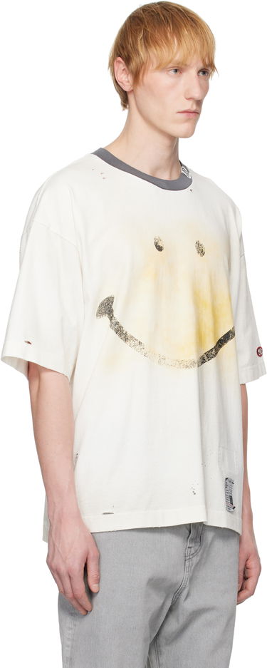 Tričko Maison MIHARA YASUHIRO Maison MIHARA YASUHIRO Smiley Face Printed T-Shirt Biela | J14TS762, 1