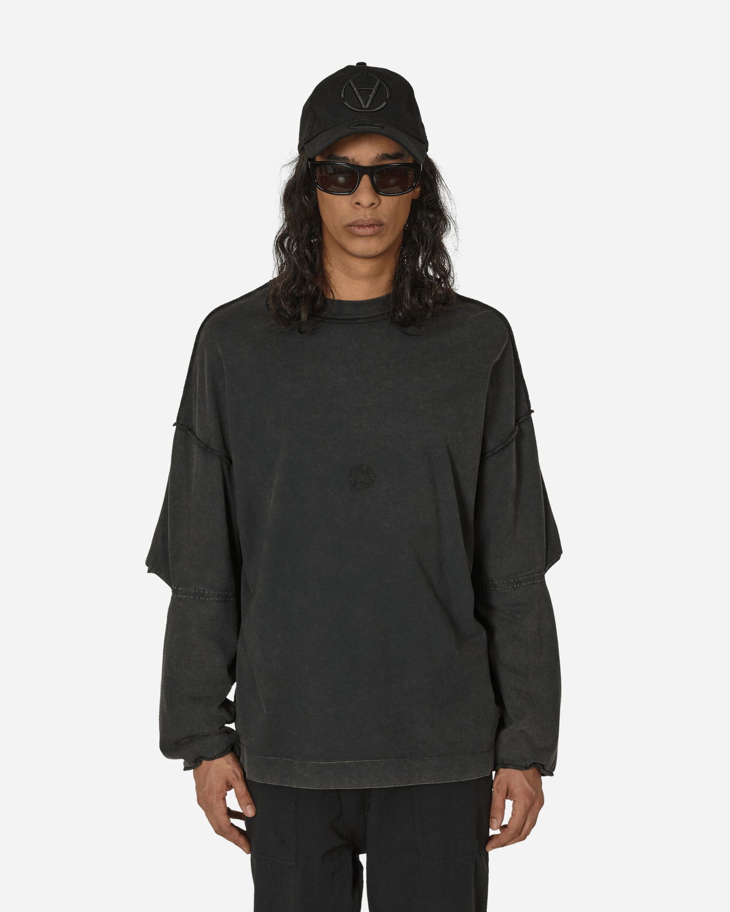 Tričko 1017 ALYX 9SM Cut-Out Elbow Longsleeve T-Shirt Washed Black Čierna | AAUTS0454FA01 BLK0004, 0