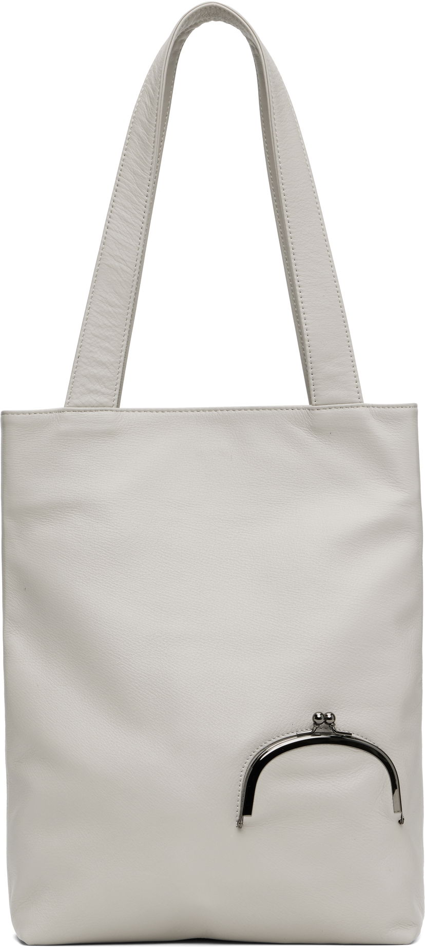 Tote bag Yohji Yamamoto YOHJI YAMAMOTO Clasp Tote Biela | DP-I83-717