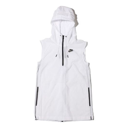 Vesta Nike Sleeveless Hooded Sports Vest Biela | 833465-100
