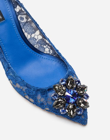 Tenisky a topánky Dolce & Gabbana Lace Rainbow Pumps with Brooch Detailing Modrá | CD0066AL19880650, 1