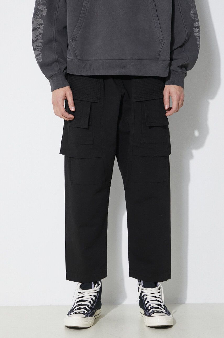 Cargo nohavice Rick Owens Woven Pants Creatch Cargo Cropped Drawstring Trousers Čierna | DU01D1371.CB.09, 0