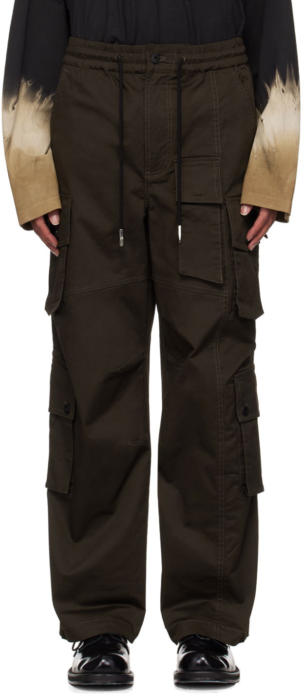 Cargo nohavice Feng Chen Wang Feng Chen Wang Cotton Cargo Pants Zelené | FMF18TR11, 0