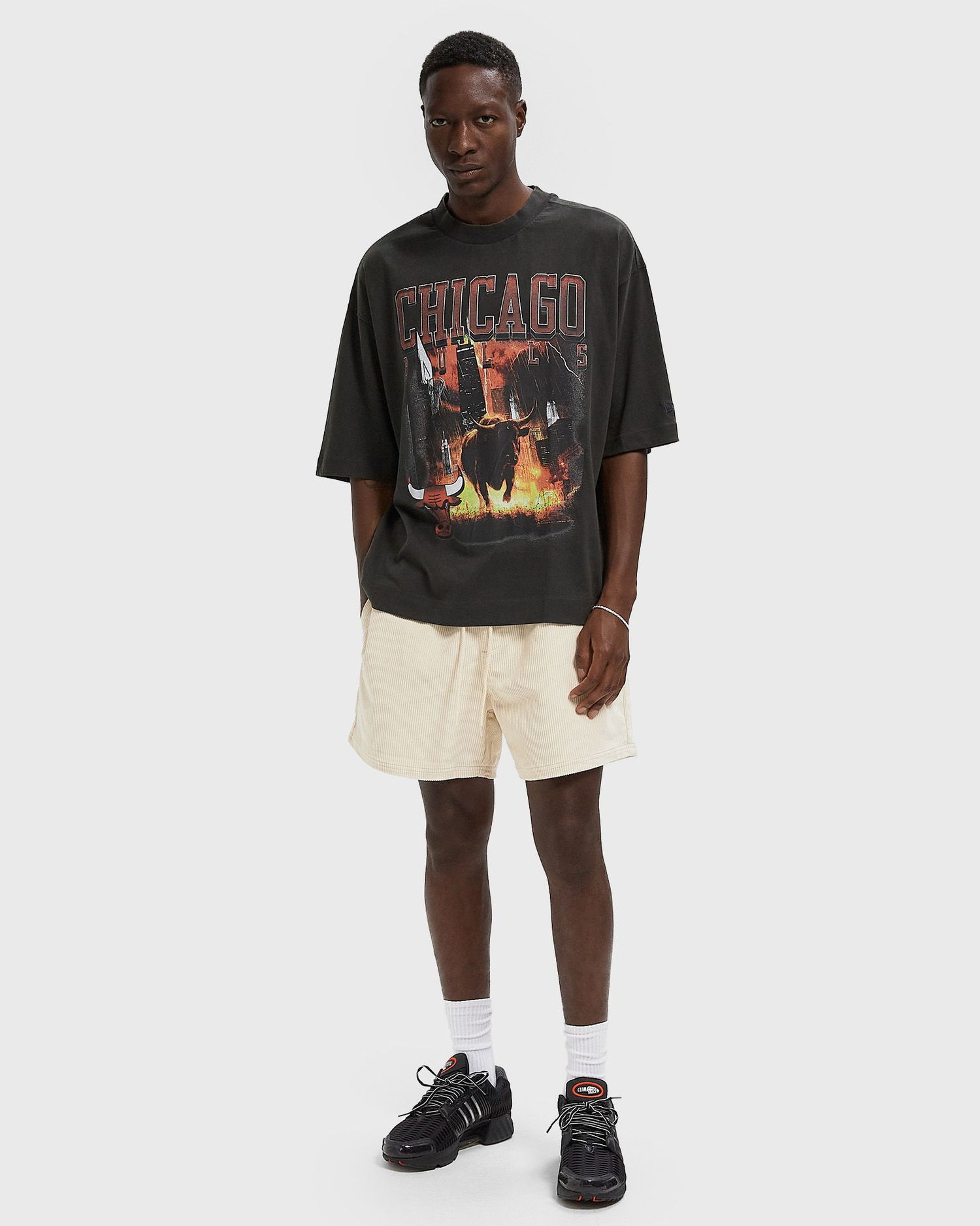 Tričko New Era Chicago Bulls Graphic T-Shirt Čierna | 60684355, 1