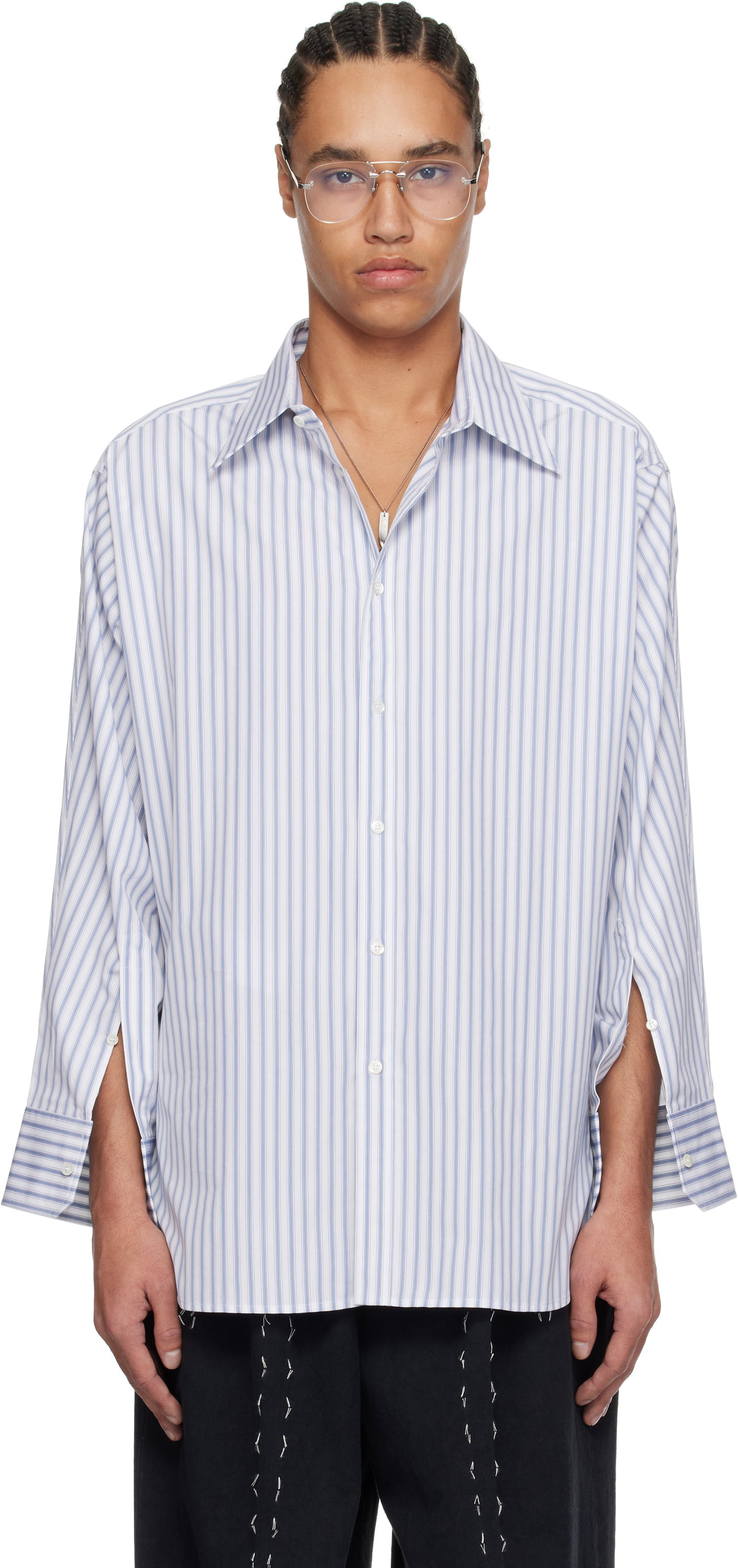 Košeľa Maison Margiela Maison Margiela Stripe Cotton Shirt Biela | S50DT0049 M35311, 0