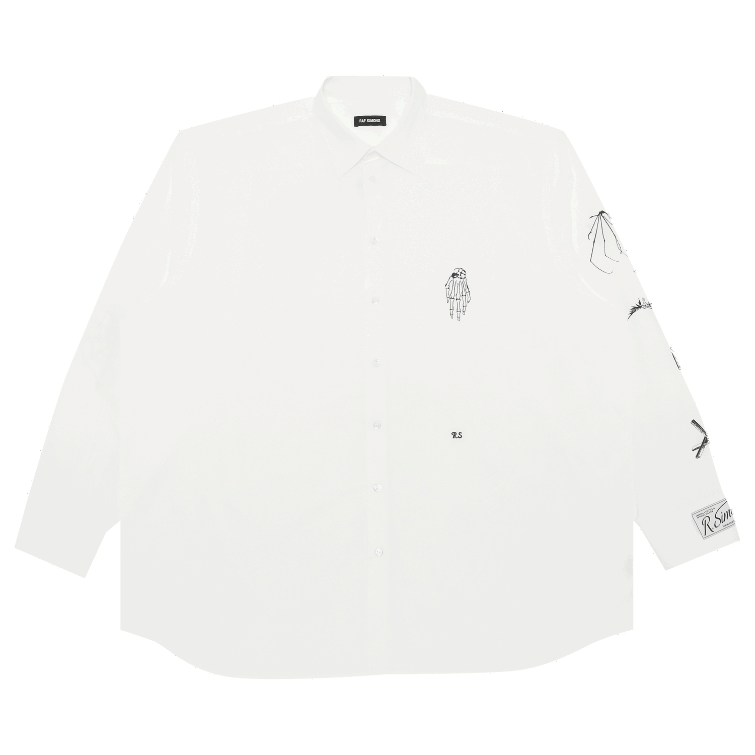 Košeľa RAF SIMONS Gothic Big Fit Shirt Biela | 212 M293A 0010, 0