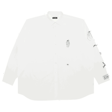 Košeľa RAF SIMONS Gothic Big Fit Shirt Biela | 212 M293A 0010, 0