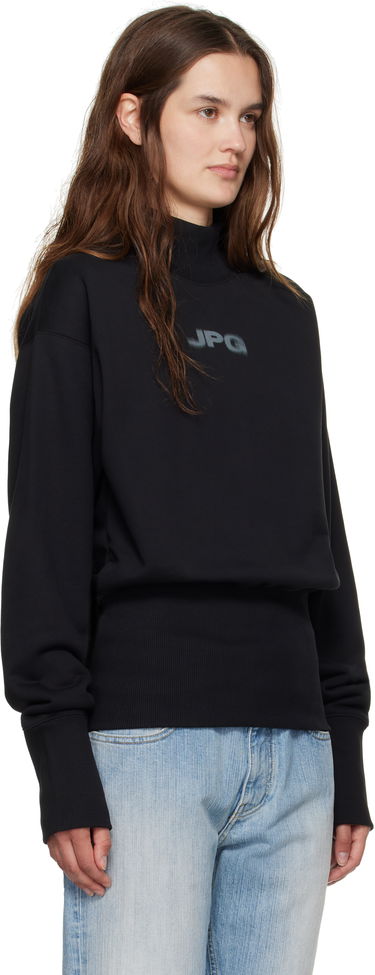 Mikina Jean Paul Gaultier Jean Paul Gaultier Cropped Mock Neck Sweatshirt Čierna | 25/03-W-TO289-J003-0004, 1