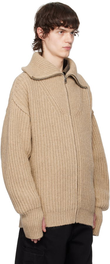 Sveter LEMAIRE LEMAIRE Trucker Collar Knit Cardigan Béžová | TO1260 LK1029, 1