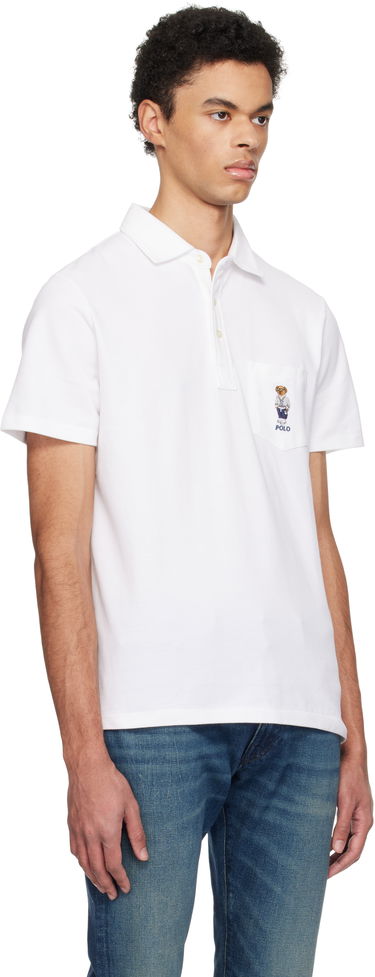 Polo tričko Polo by Ralph Lauren Polo Ralph Lauren Classic Fit Polo Bear Mesh Polo Biela | 710963818001, 1