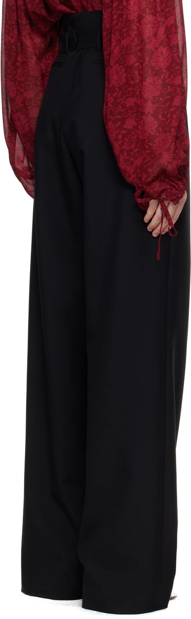 Nohavice Dries Van Noten Dries Van Noten Wool Belted Trousers Čierna | 251-010926-1381, 2