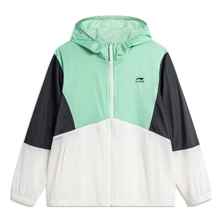 Vetrovka Li-Ning Color Block Windbreaker Zelené | AFDU363-4