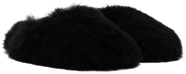 Oblečenie Yves Salomon Yves Salomon Toscana Fur Slippers Čierna | 24W23WAA342XXTOSX, 3