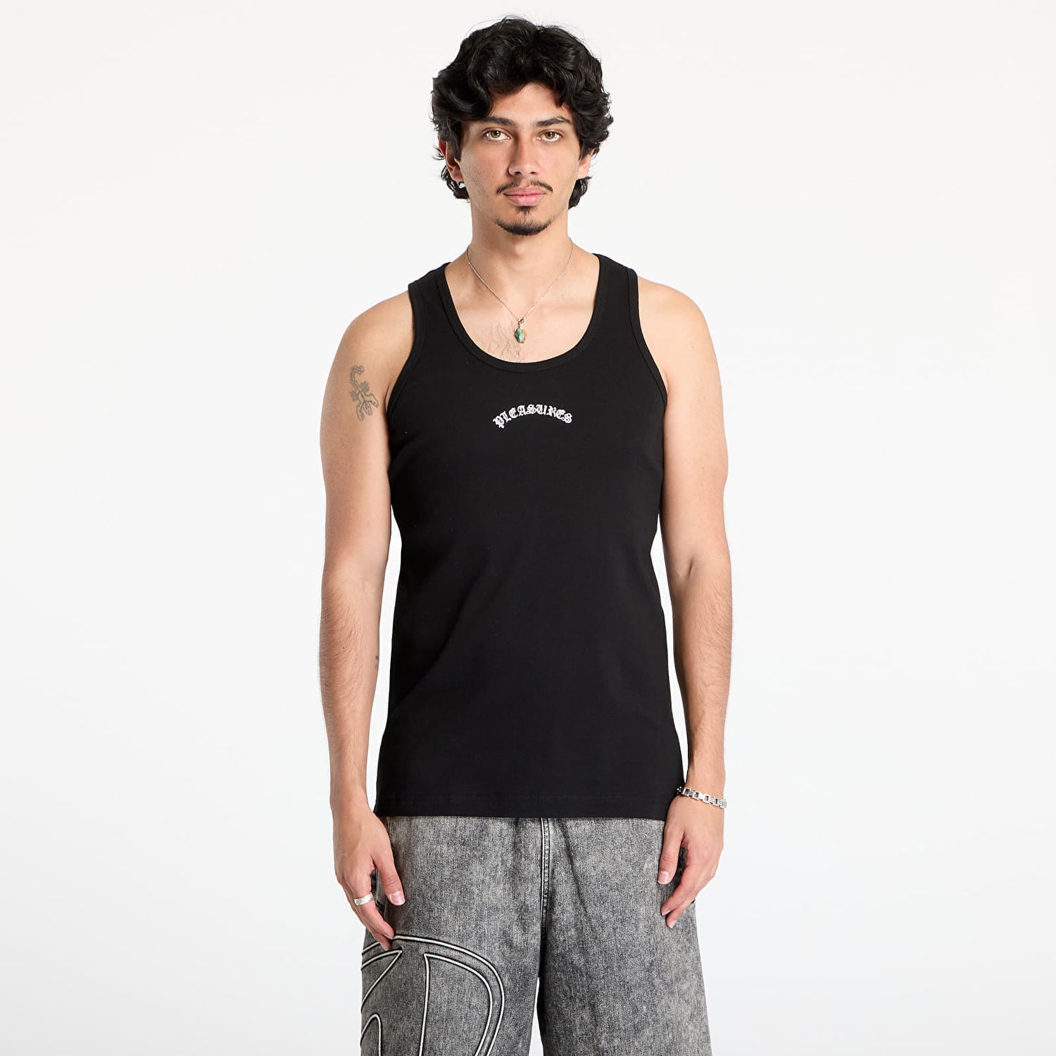 Tielko Pleasures Pleasures Standard Tank Top Čierna | P25SU041 BLACK_WHITE, 0