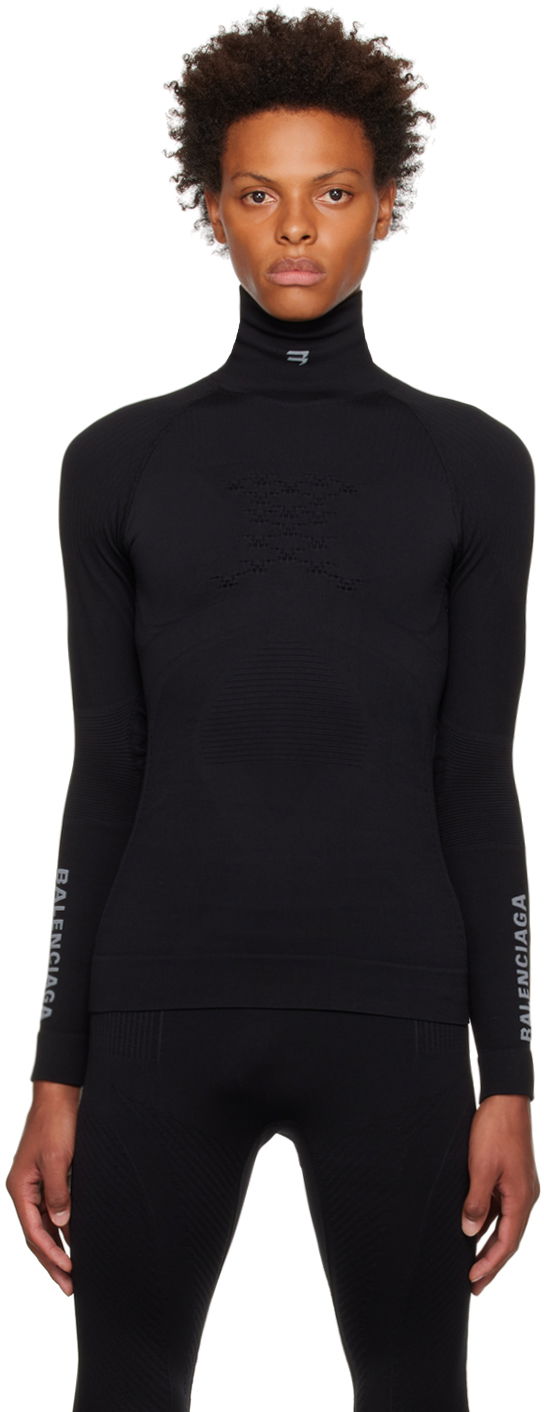 Sporty B Highneck Athletic Long Sleeve T-Shirt