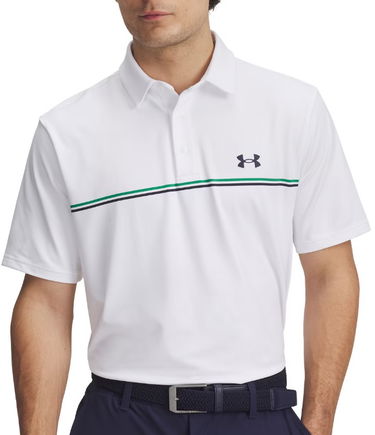 Polo tričko Under Armour Playoff 3.0 Stripe Polo Shirt Biela | 1378676-103, 0
