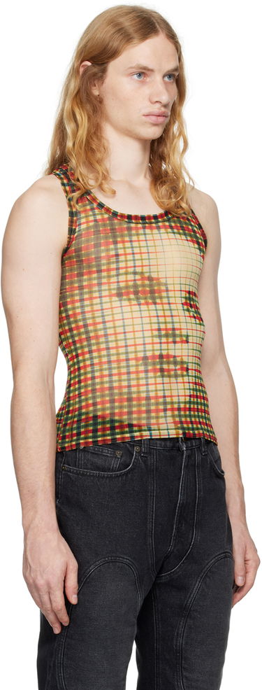 Tielko Jean Paul Gaultier Gaultier 'The Tartan Face' Tank Žltá | 24/31-F-DB039-T563-95105030, 3