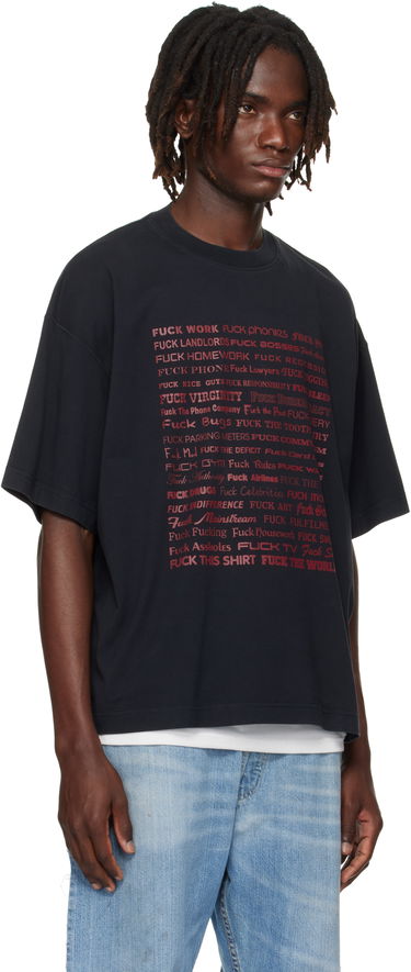 Tričko VETEMENTS Vetements 'Fuck' Regular Fit T-Shirt Čierna | UH76TR660B, 1