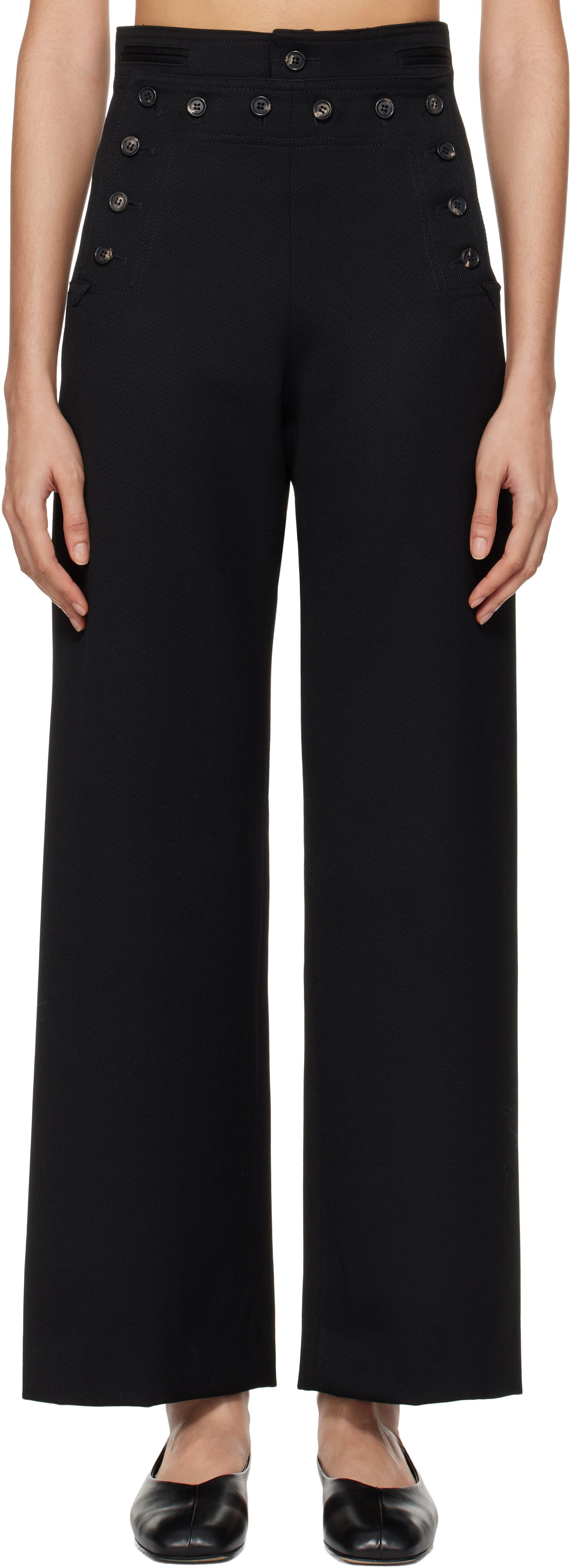 Nohavice Bode Sailor Riding Twill Trousers Čierna | WRF24BT014, 0