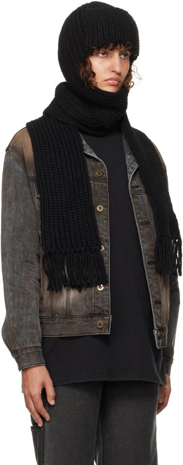 Kulicha We11done We11done Chunky Knit Muffler & Beanie Set Čierna | WD-KH3-24-642-U-BK, 3