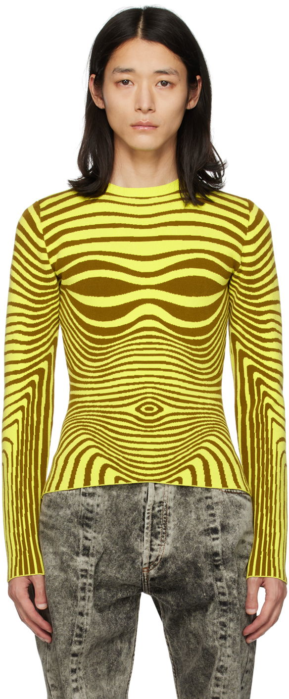 Tričko Jean Paul Gaultier Gaultier Body Morphing Striped Sweater Žltá | 23/12-F-PL028-M046-4144, 0