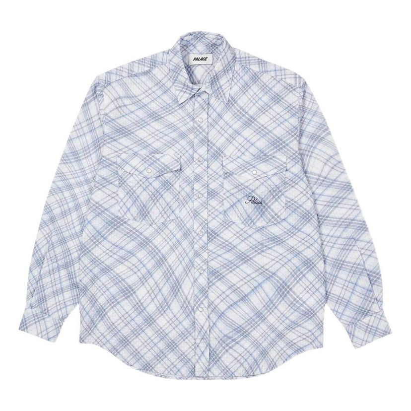 Košeľa Palace Warp Check Shirt Modrá | P22SHT064