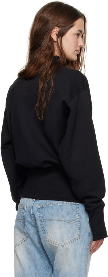 Mikina Jean Paul Gaultier Jean Paul Gaultier Cropped Mock Neck Sweatshirt Čierna | 25/03-W-TO289-J003-0004, 2