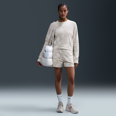 Sveter Nike Nike Sportswear Chill Terry Crew Sweatshirt with Floral Print Béžová | HQ5708-104, 2