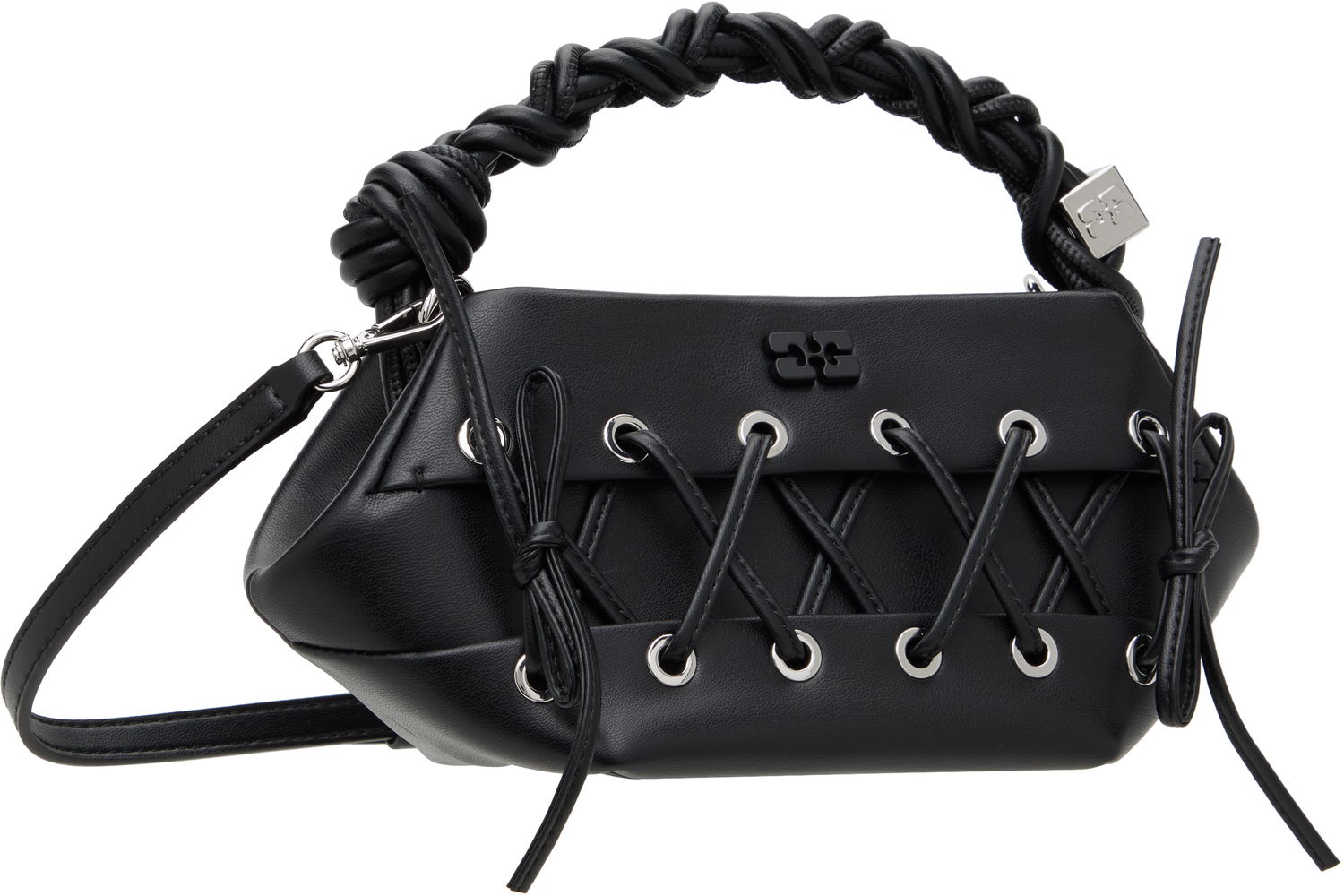 Kabelka GANNI GANNI Mini Bou Lace-Up Bag Čierna | A6635, 1