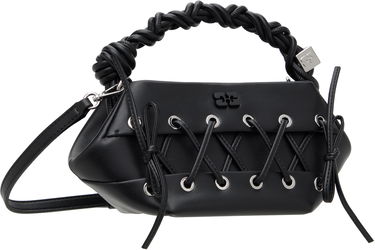 Kabelka GANNI GANNI Mini Bou Lace-Up Bag Čierna | A6635, 1