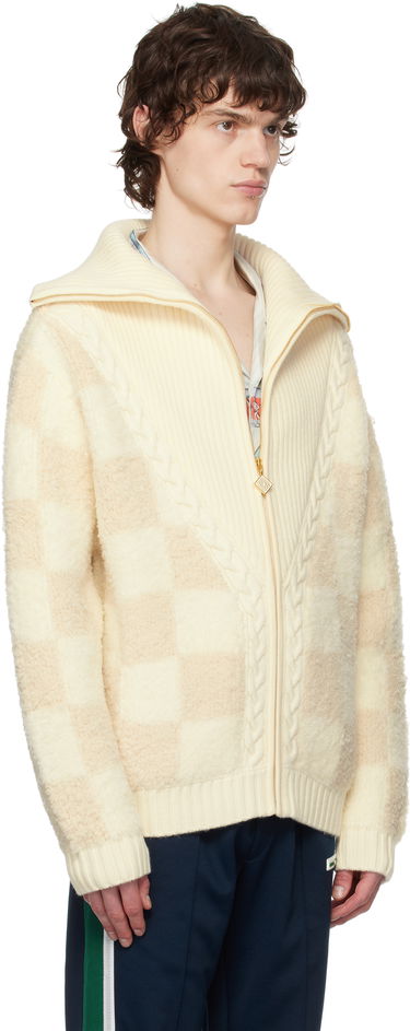 Sveter Casablanca Casablanca Merino Fleece Zip-Up Jacket Béžová | MPS25-KW-851-01, 1