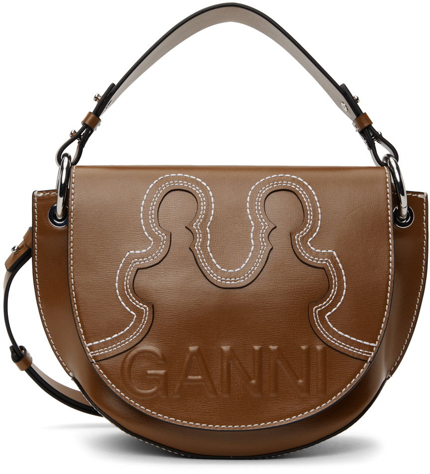 Kabelka GANNI GANNI Western Saddle Bag Hnedá | A4468, 0
