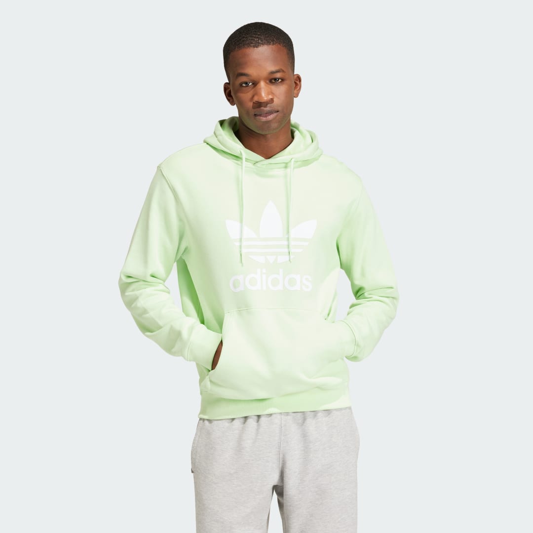Mikina adidas Performance Classics Trefoil Hoodie Zelené | IM9395, 0