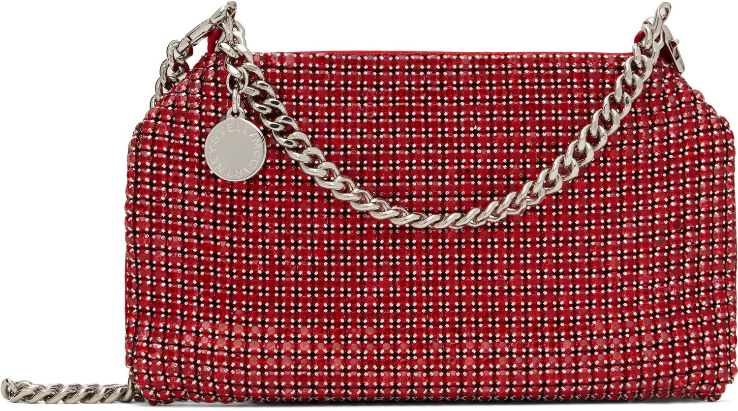 Kabelka Stella McCartney Stella McCartney Falabella Crystal Mesh Shoulder Bag Červená | 7B0101WP0439, 0