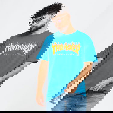 Tričko Thrasher Flame Logo Tee Modrá | 074608, 0