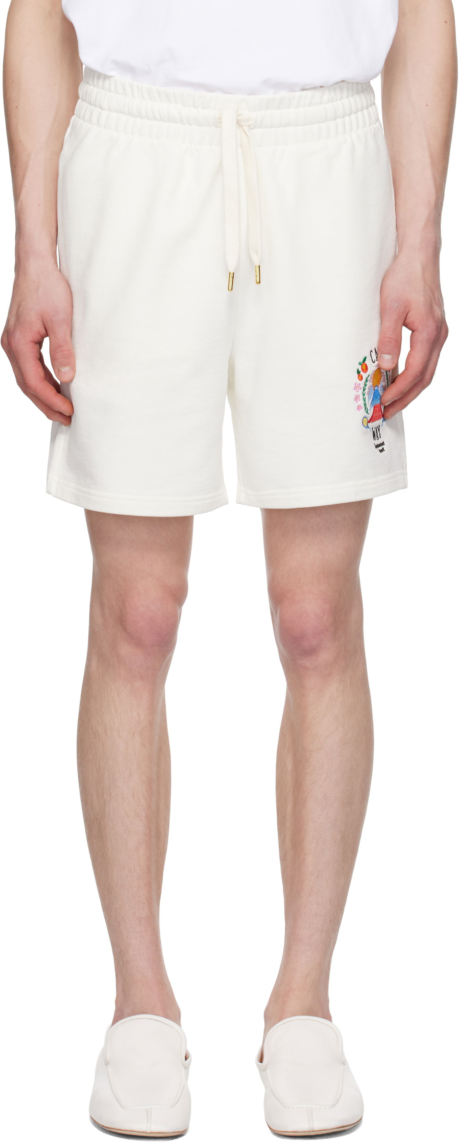 Šortky Casablanca Casablanca 'Casa Way' Mountain Sweat Shorts Biela | MPF25-JTR-003-04, 0