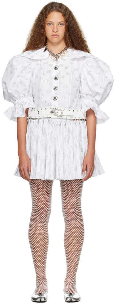 Sukňa Chopova Lowena Exclusive White Harpsichord Mini Dress Biela | 1292W, 0