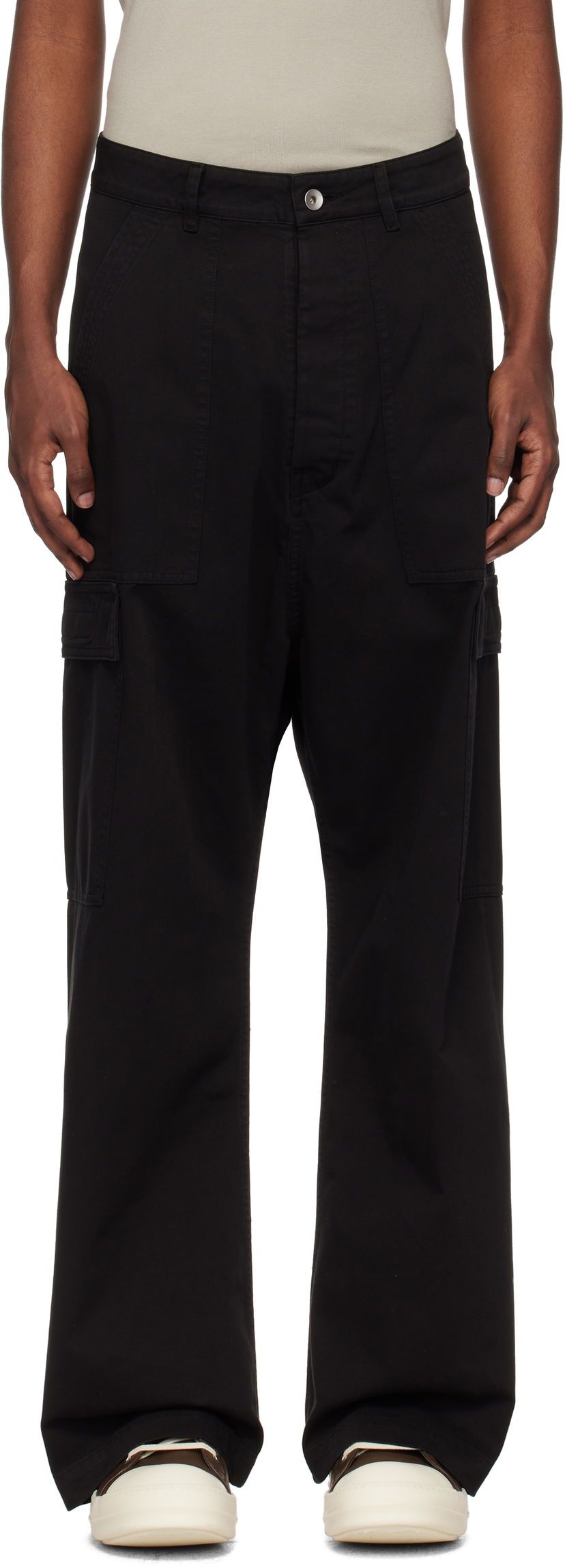 Cargo nohavice Rick Owens Cargo Pants Cotton Twill Čierna | DU02D2354 TW