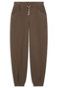 Relaxed-fit tracksuit bottoms with lustrous piping