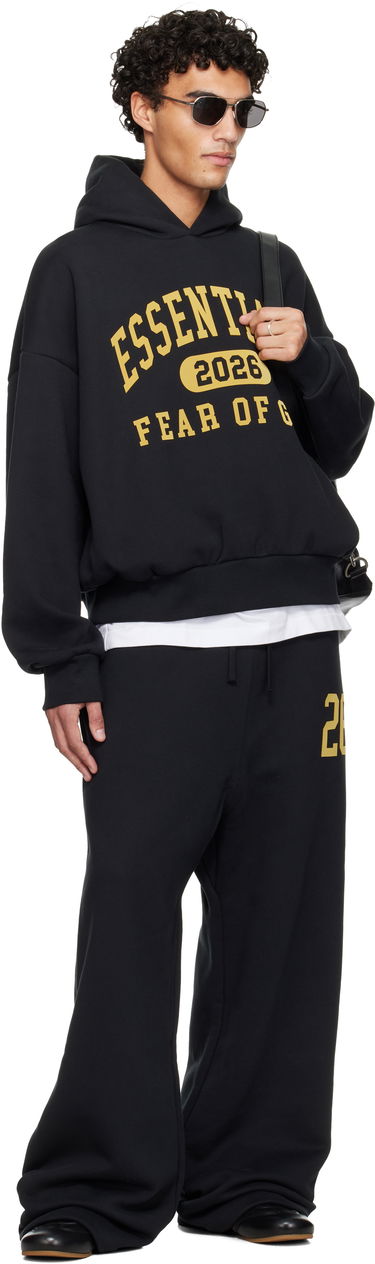 Mikina Fear of God ESSENTIALS Holiday Classic Collegiate Graphic Hoodie Čierna | 192HO256861F, 3