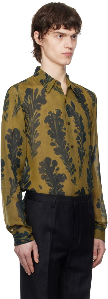 Košeľa Dries Van Noten Dries Van Noten Tight Fit Floral Print Shirt Zelené | 251-020735-1004, 1