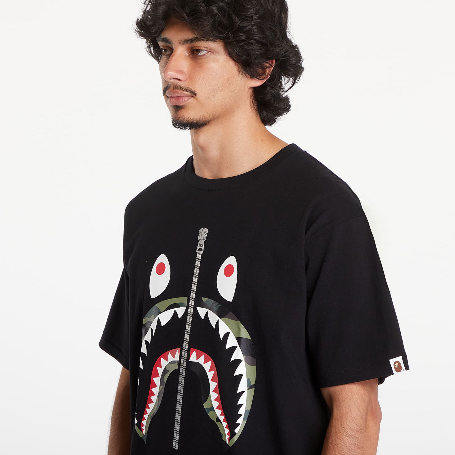 Tričko BAPE A BATHING APE 1St Camo Shark Short Sleeve Tee Black Čierna | 001TEK801013M BK0, 1