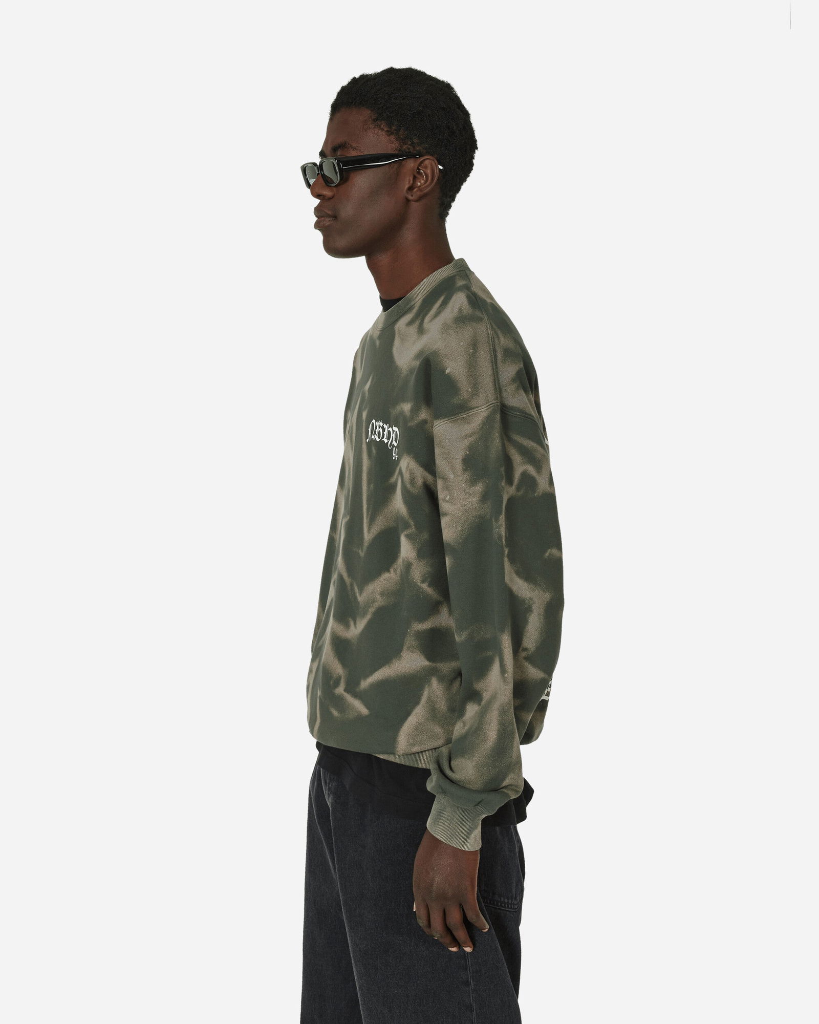 Tie-Dye Crewneck Sweatshirt Olive Drab