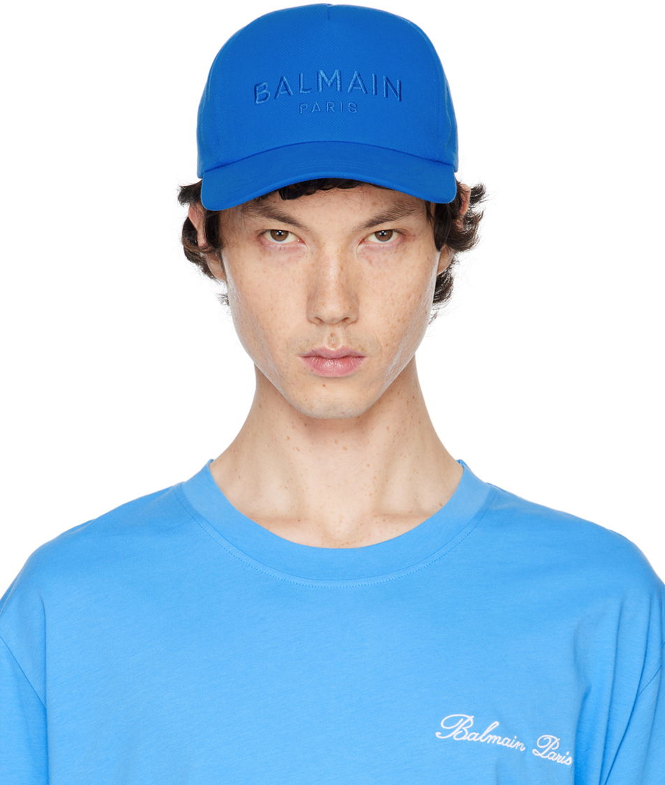 Šiltovka Balmain Embroidery Cotton Cap Modrá | DH0XA015CB24, 0