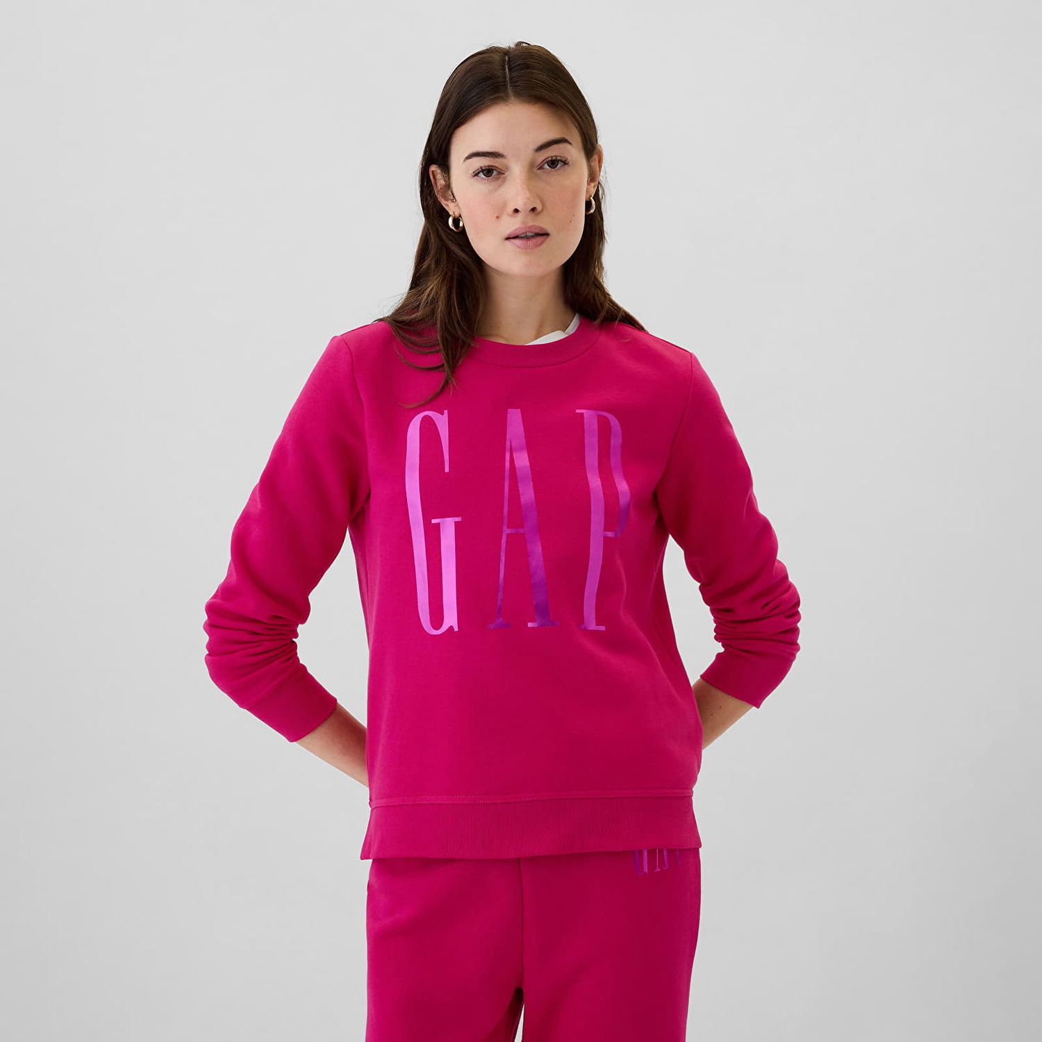 Mikina GAP Logo Sweatshirt Bright Beet Ružová | 540907-03, 0